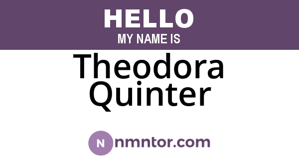 Theodora Quinter
