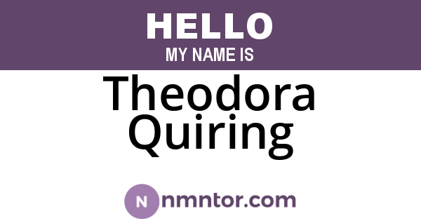 Theodora Quiring