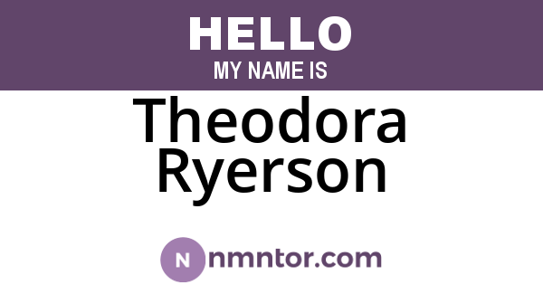 Theodora Ryerson