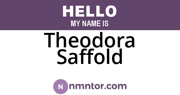 Theodora Saffold