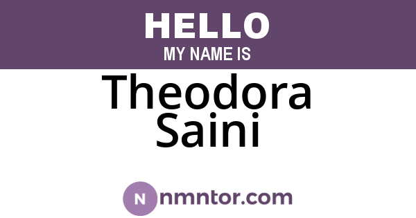 Theodora Saini