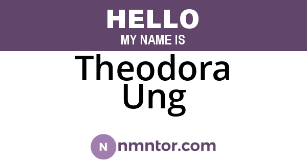 Theodora Ung