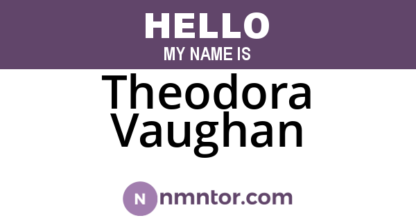 Theodora Vaughan
