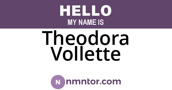 Theodora Vollette