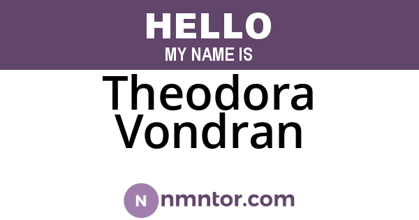 Theodora Vondran