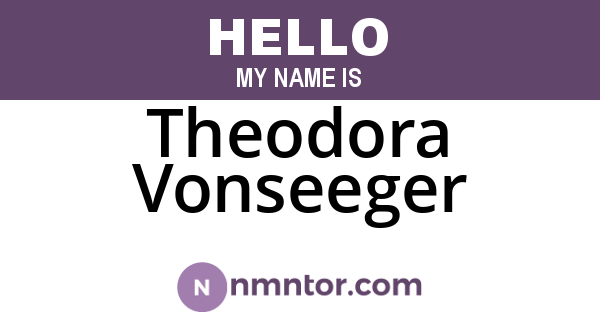 Theodora Vonseeger