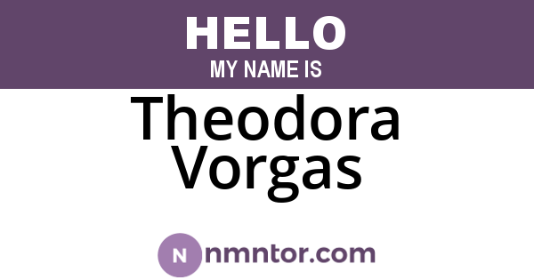 Theodora Vorgas