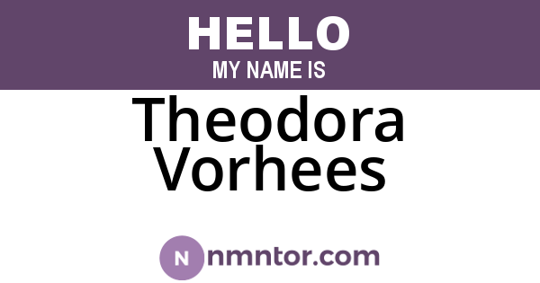 Theodora Vorhees