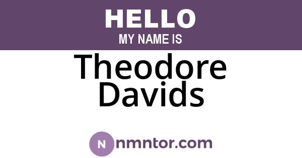 Theodore Davids