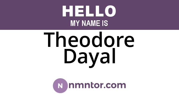 Theodore Dayal