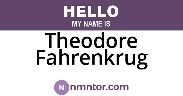 Theodore Fahrenkrug