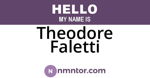 Theodore Faletti