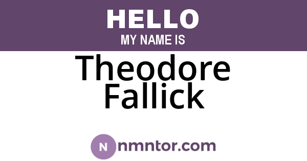 Theodore Fallick