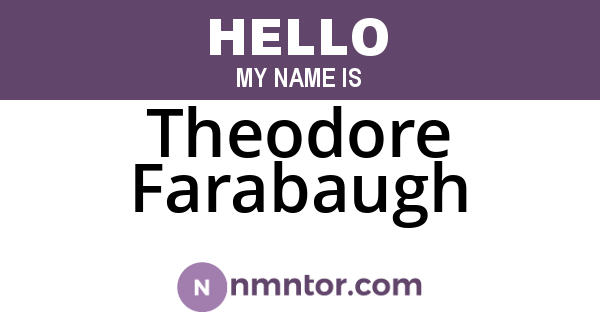 Theodore Farabaugh