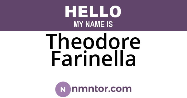 Theodore Farinella