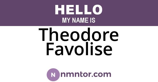 Theodore Favolise
