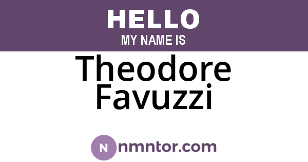 Theodore Favuzzi