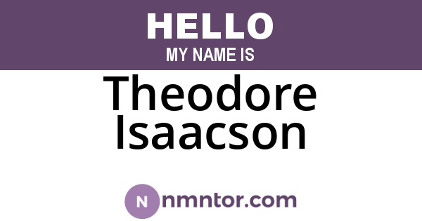 Theodore Isaacson