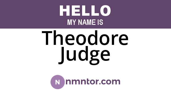 Theodore Judge