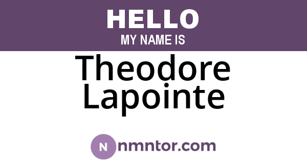 Theodore Lapointe