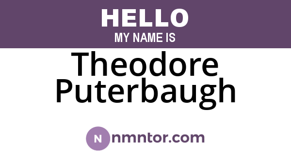 Theodore Puterbaugh