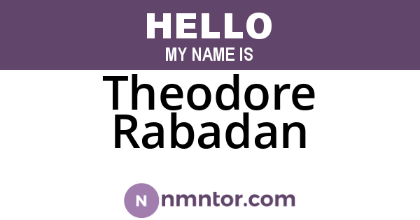 Theodore Rabadan