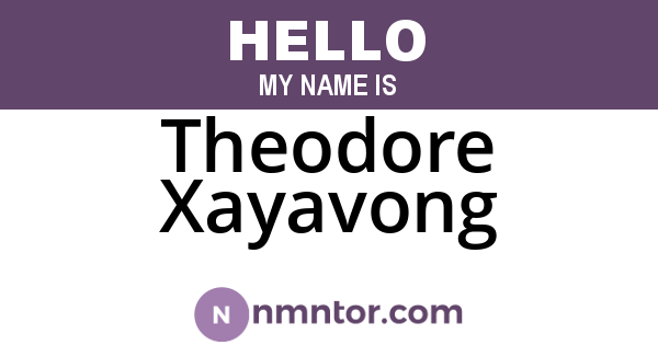 Theodore Xayavong