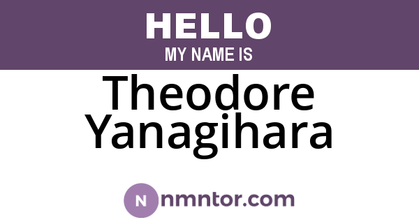 Theodore Yanagihara