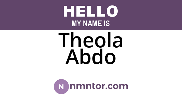 Theola Abdo