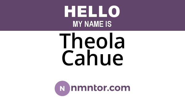 Theola Cahue