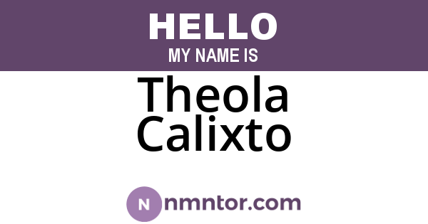 Theola Calixto