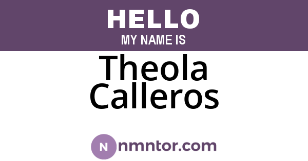 Theola Calleros