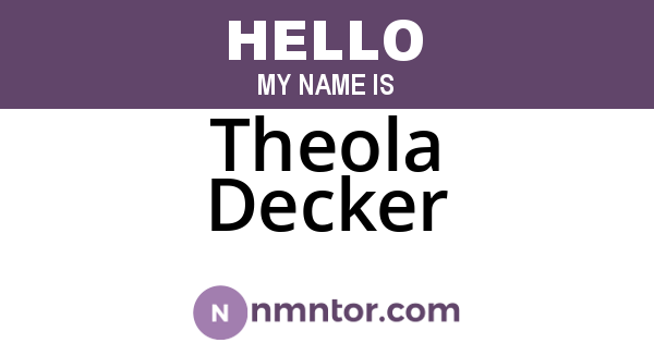 Theola Decker