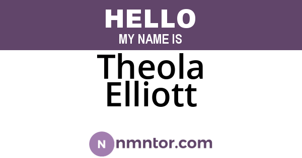 Theola Elliott
