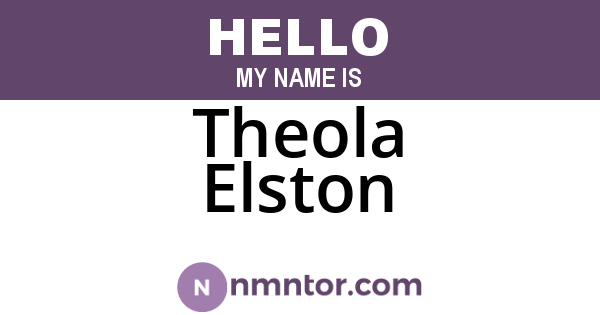 Theola Elston