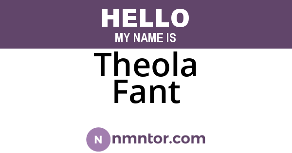 Theola Fant