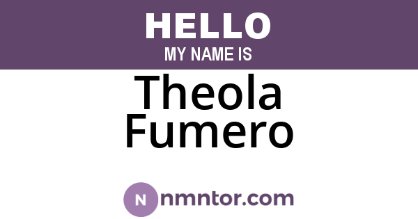 Theola Fumero