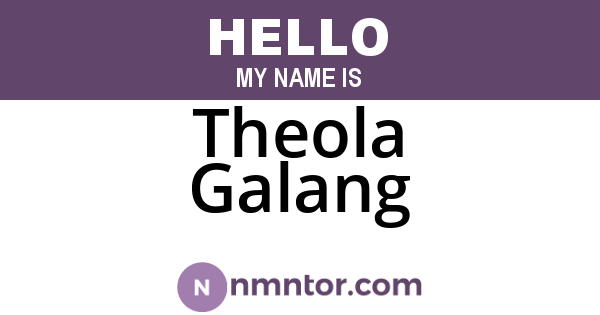 Theola Galang
