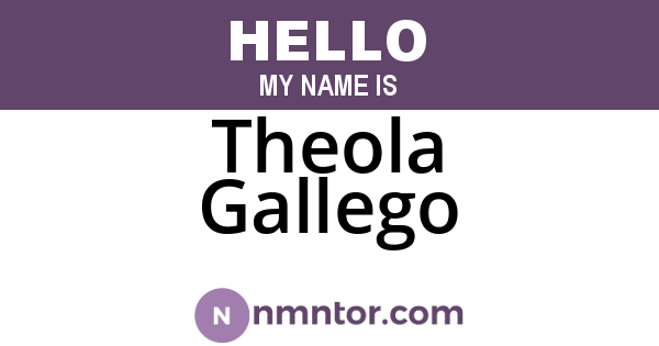 Theola Gallego