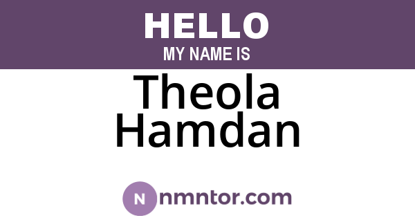 Theola Hamdan