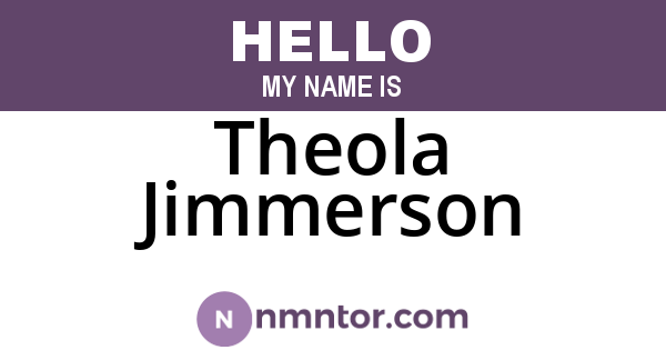 Theola Jimmerson