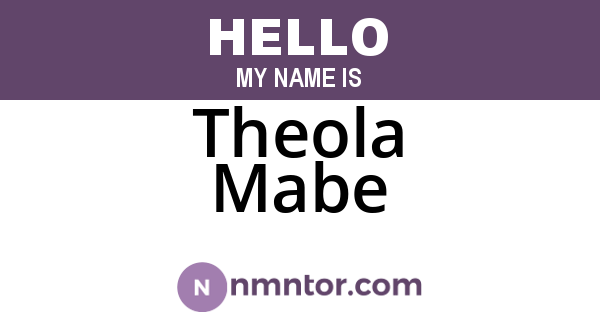 Theola Mabe