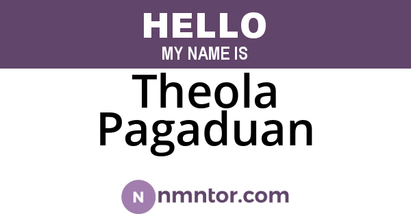 Theola Pagaduan