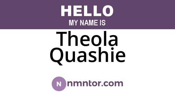Theola Quashie