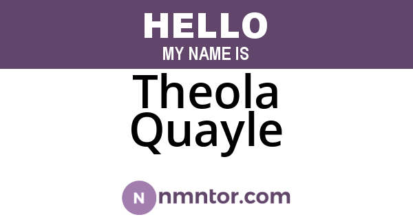 Theola Quayle