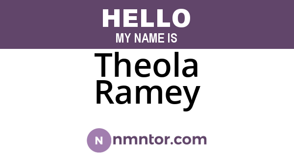 Theola Ramey