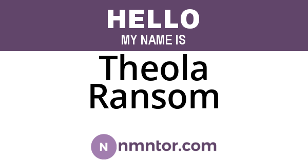 Theola Ransom
