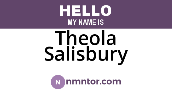 Theola Salisbury