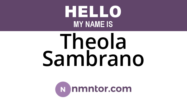 Theola Sambrano