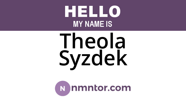 Theola Syzdek